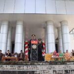 Kapolres Kepulauan Talaud, AKBP. Arie Sulistyo Nugroho, SIK.MH Bertndak Sebagai Inspektur Uparana Pada Prosesi HUT Bhayangkara