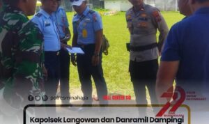 Kapolsek Langowan dan Danramil dampingi Tim Lanudsri Samratulangi Cek Titik Pendaratan Helikopter Jelang Kunjungan Presiden Prabowo (Foto Ist)