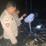 Polisi Datangi TKP Dalam Kasus Kebakaran Di Desa Daran Kecamatan Pulutan
