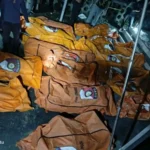 16 Kantong Jenasah Korban Kebakaran Panti Jompo Ronomuut Manado. (Foto Ist)